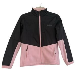 Columbia Girls' Benton Springs IV Overlay Fleece Jacket Pink/ Black Size Large